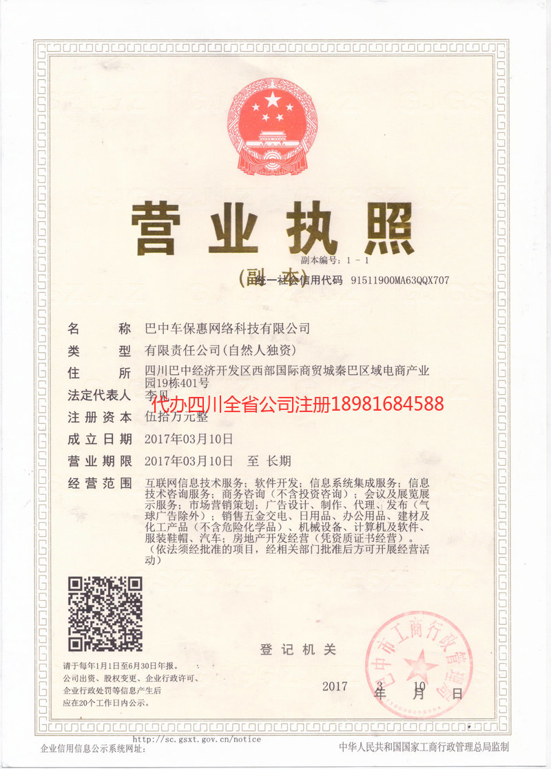 綦江綦江车保惠网络科技有限公司